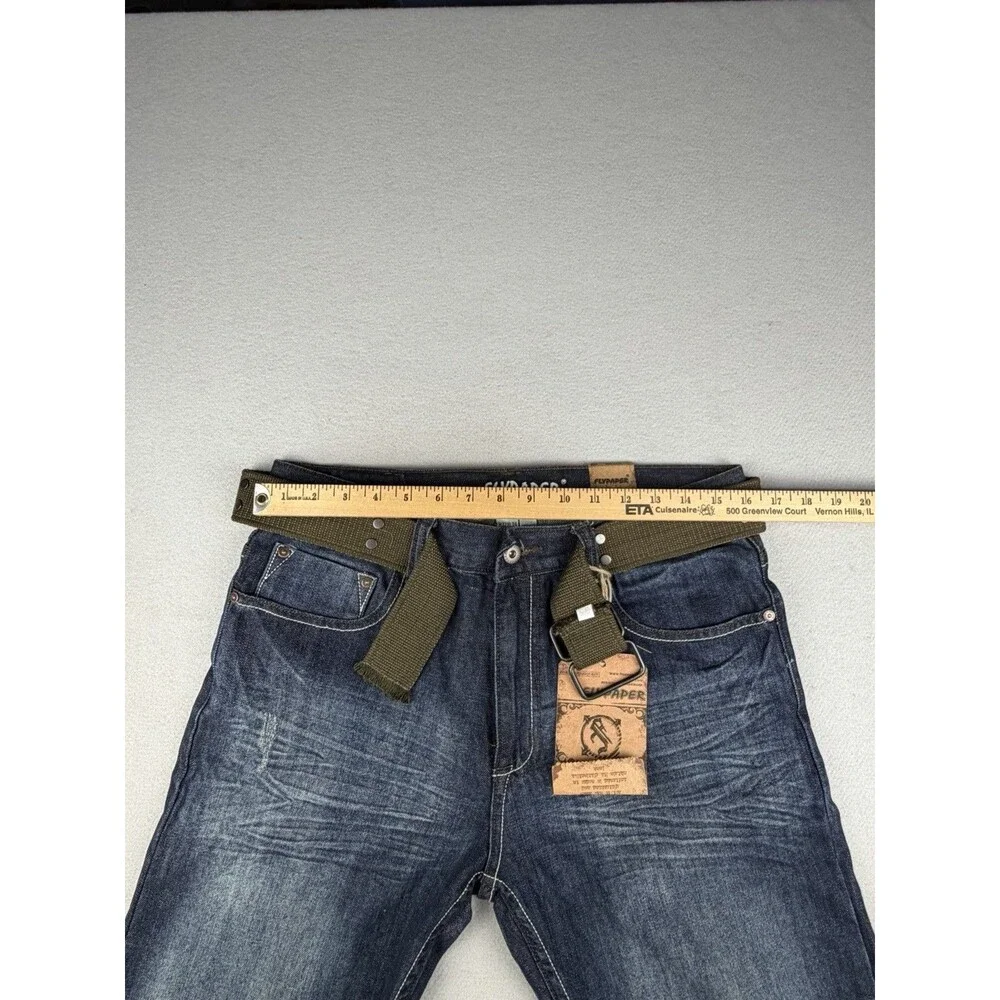 Flypaper Jeans Mens 32x34 Blue BootCut Fit Whiskered Wash Denim NWT Western